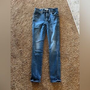 Womens Madewell 10” high rise skinny jeans size 26